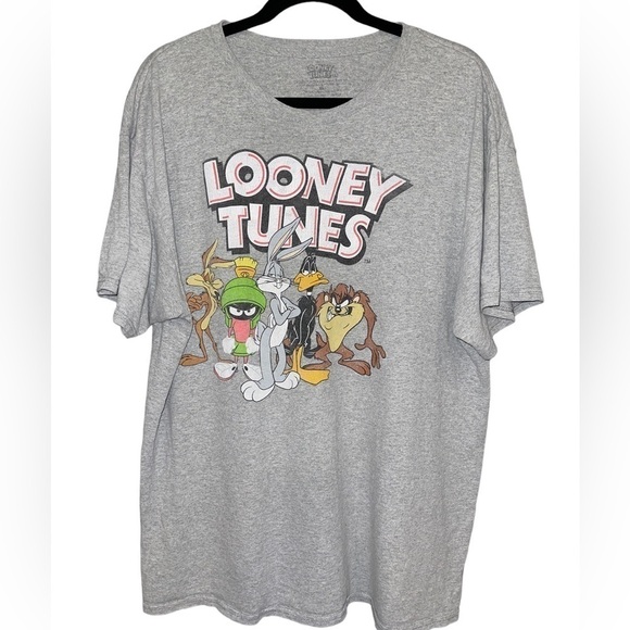 Warner Bros. Tops - Looney Tunes Unisex T Shirt Size XL Gray Short Sleeve 100% Cotton